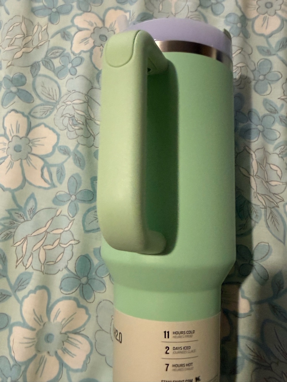 Stanley Mint Green Tumbler with Lavender Lid - Picture 3 of 9